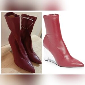 Open Edit Erika Wedge Bootie (Women) Cranberry